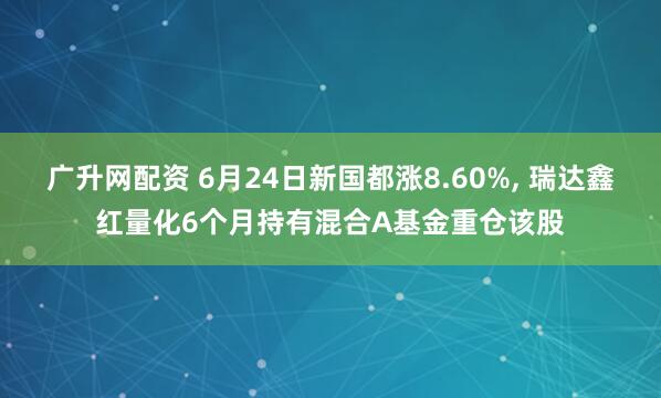 广升网配资 6月24日新国都涨8.60%, 瑞达鑫红量化6个月持有混合A基金重仓该股